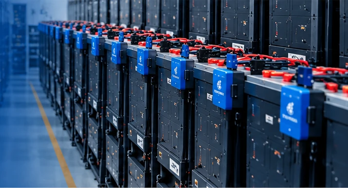 Battery backup racks in a critical infrastructure facility