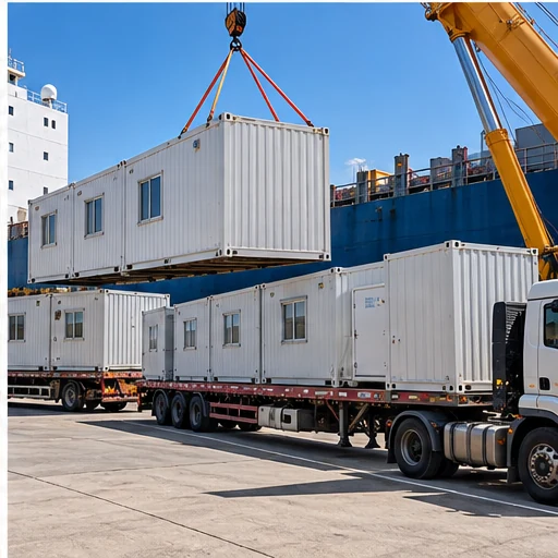 Container modules prepared for international transport