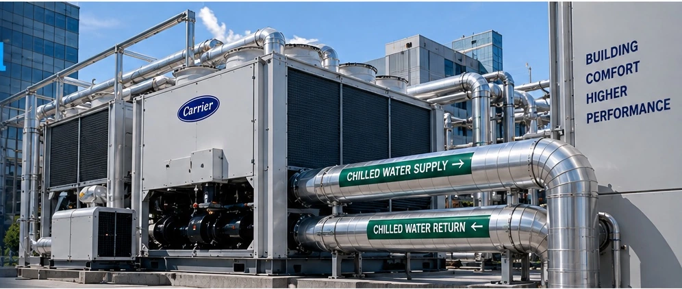 Industrial chiller and HVAC mechanical systems