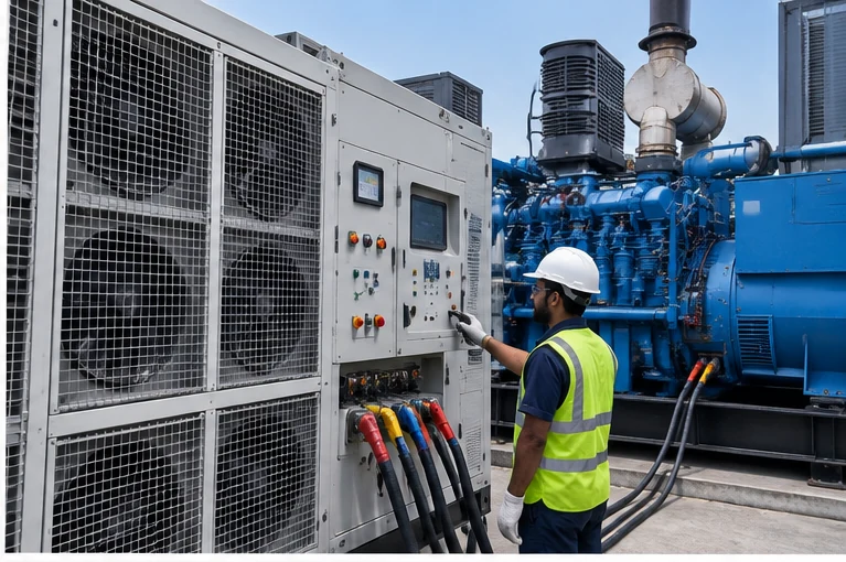 Technocia load bank testing of generator
